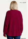 Plus Waffle Knit Top