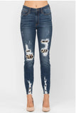 Plus Leopard Patch Skinny