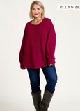 Plus Waffle Knit Top
