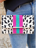 Mercedes Beaded Stripe/Crossbody Clutch