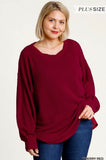 Plus Waffle Knit Top