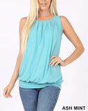 Sleeveless Round Neck Top