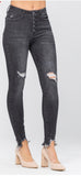 Plus Destroyed Buttoned Fly Skinny