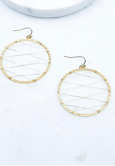 Round Wire Wrapped Earrings