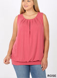 Sleeveless Round Neck Top