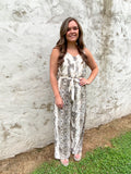Snake Print Jumpsuit