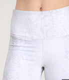 Greyscale Snake Print Biker Shorts