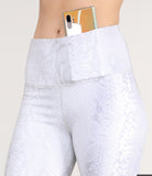 Greyscale Snake Print Biker Shorts