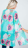 Plus Size Floral Kimono