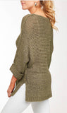 Plus Solid 3/4 Sleeve Sweater