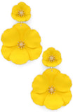 Matte Flower Drop Earrings