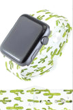 Green/White Cactus 42 MM M/L Apple Watchband