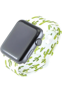 Green/White Cactus 42 MM M/L Apple Watchband